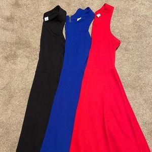 Three Old Navy Fit and Flare A-line dresses